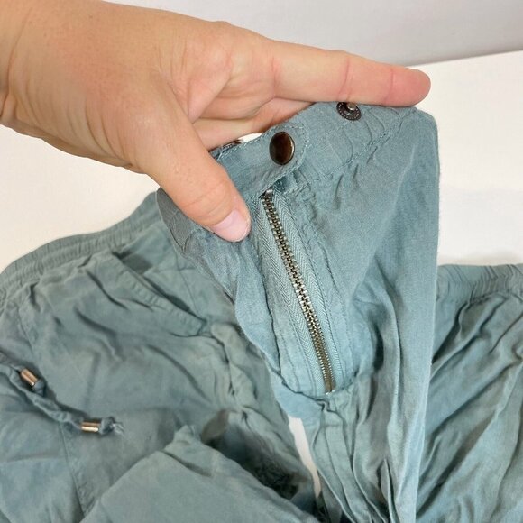 Sundance Womens Drawstring Casual Jogger Pants Green Size S Zipped Hem Mid Rise - Picture 3 of 11